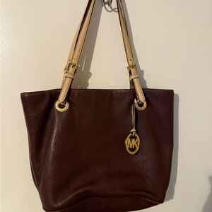 Michael Kors Brown Leather Tote Bag